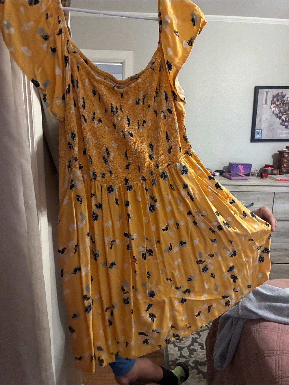 Terra & Sky Yellow Floral Mini Dress
